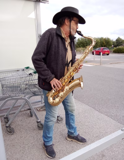Markus mit Saxophon